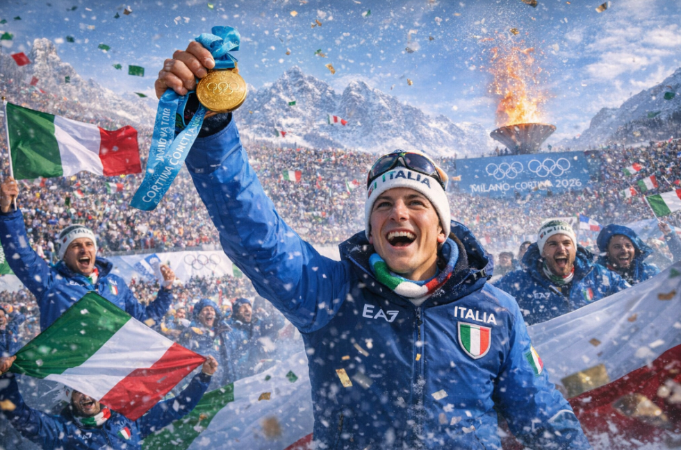 Italia celebró su primera medalla de oro en Cortana 2026